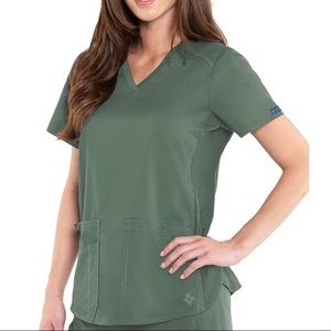 Med Couture Touch Women's Olive scrub set
